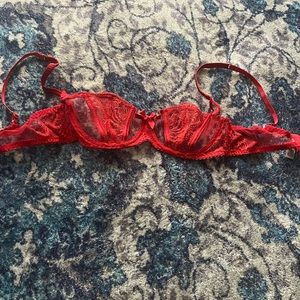 Agent Provocateur red balconette bra 34C